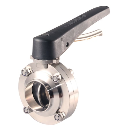 Wayland 2in BUTT-WELD BUTTERFLY VALVE BLACK PLASTIC TRIGGER HANDLE - VITON -316L W6BFVBW-V-2-TP